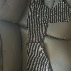 Forever 21 Black and Silver Striped Pants and top